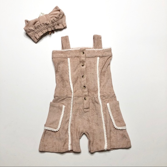 🆕 KATE QUINN Organics Mauve Terry Jumpsuit 18/24M